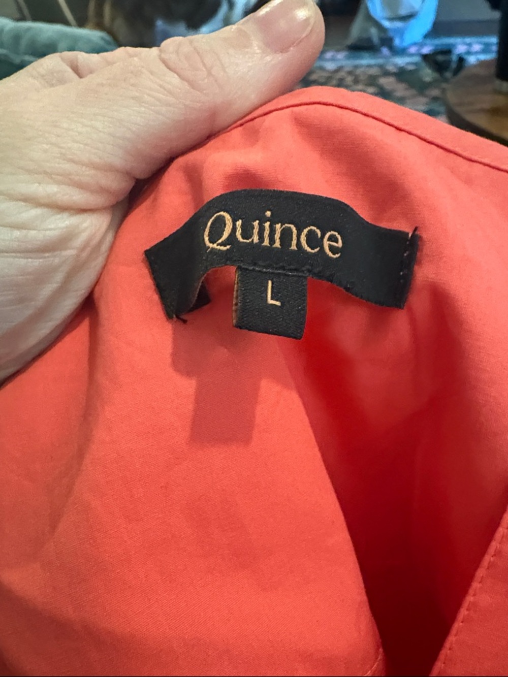 NWOT Quince 100% Organic Cotton Poplin Tiered Maxi Dress L bright flowy - Picture 4 of 7